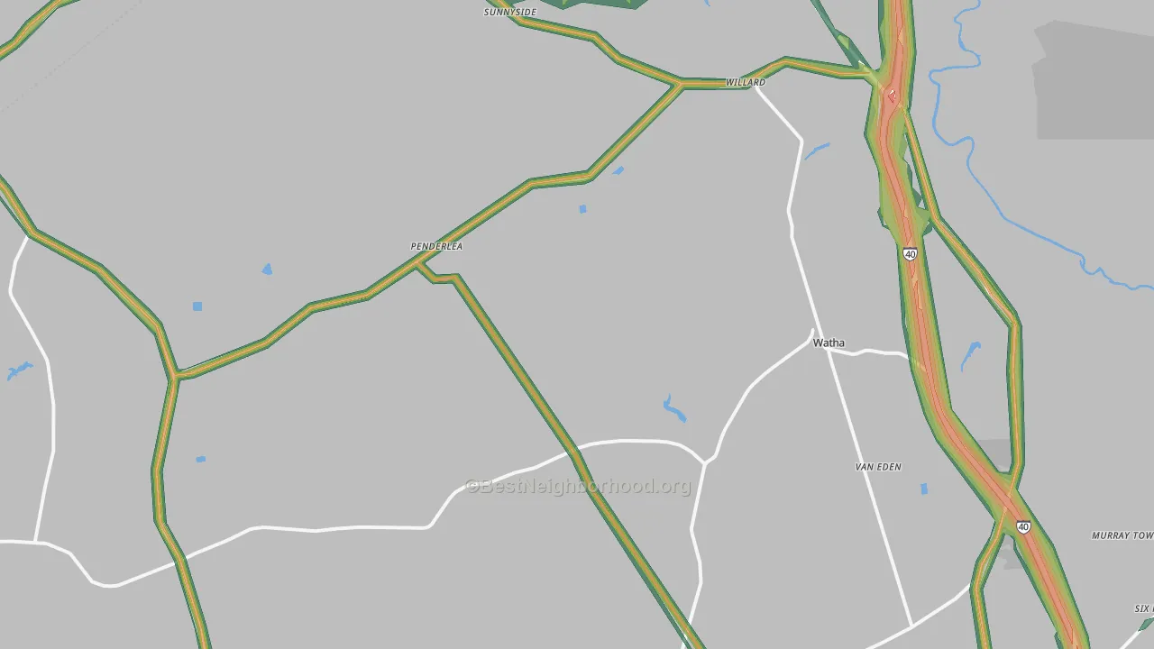 28478, NC Map of Noise Levels in 28478