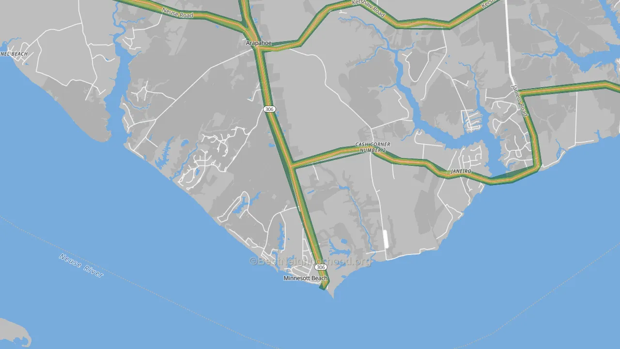 28510, NC Map of Noise Levels in 28510