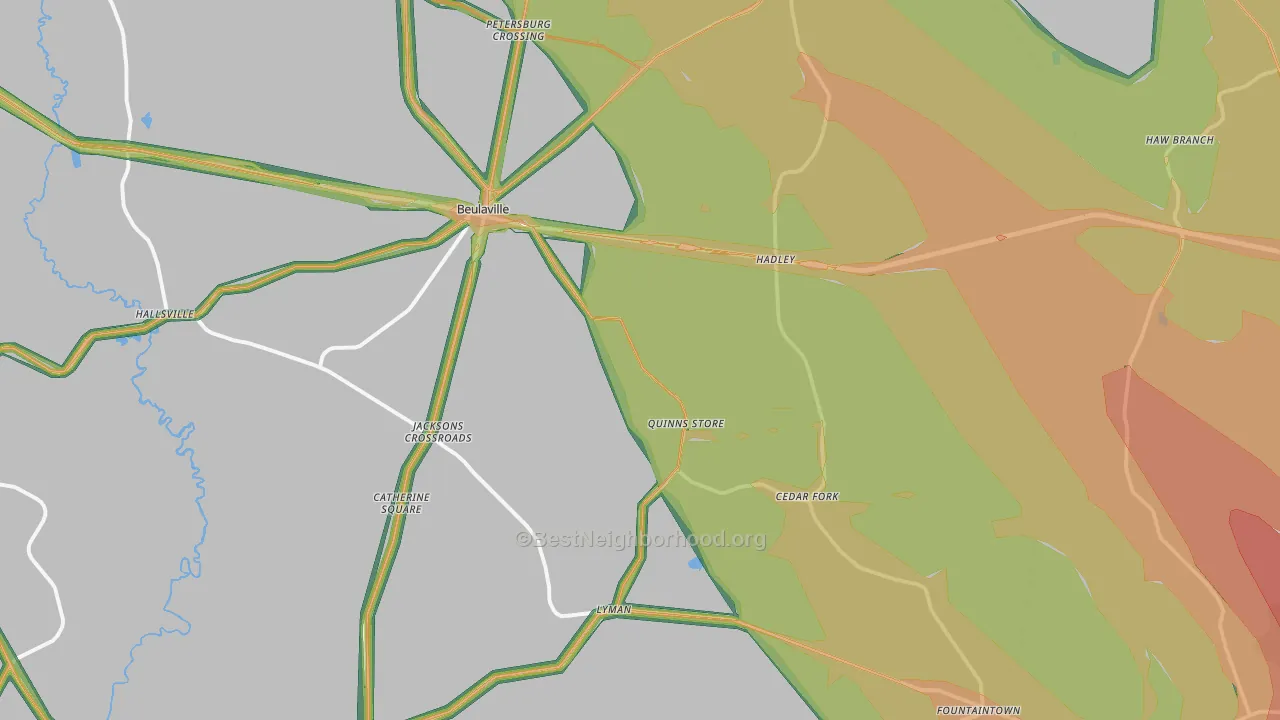 28518, NC Map of Noise Levels in 28518