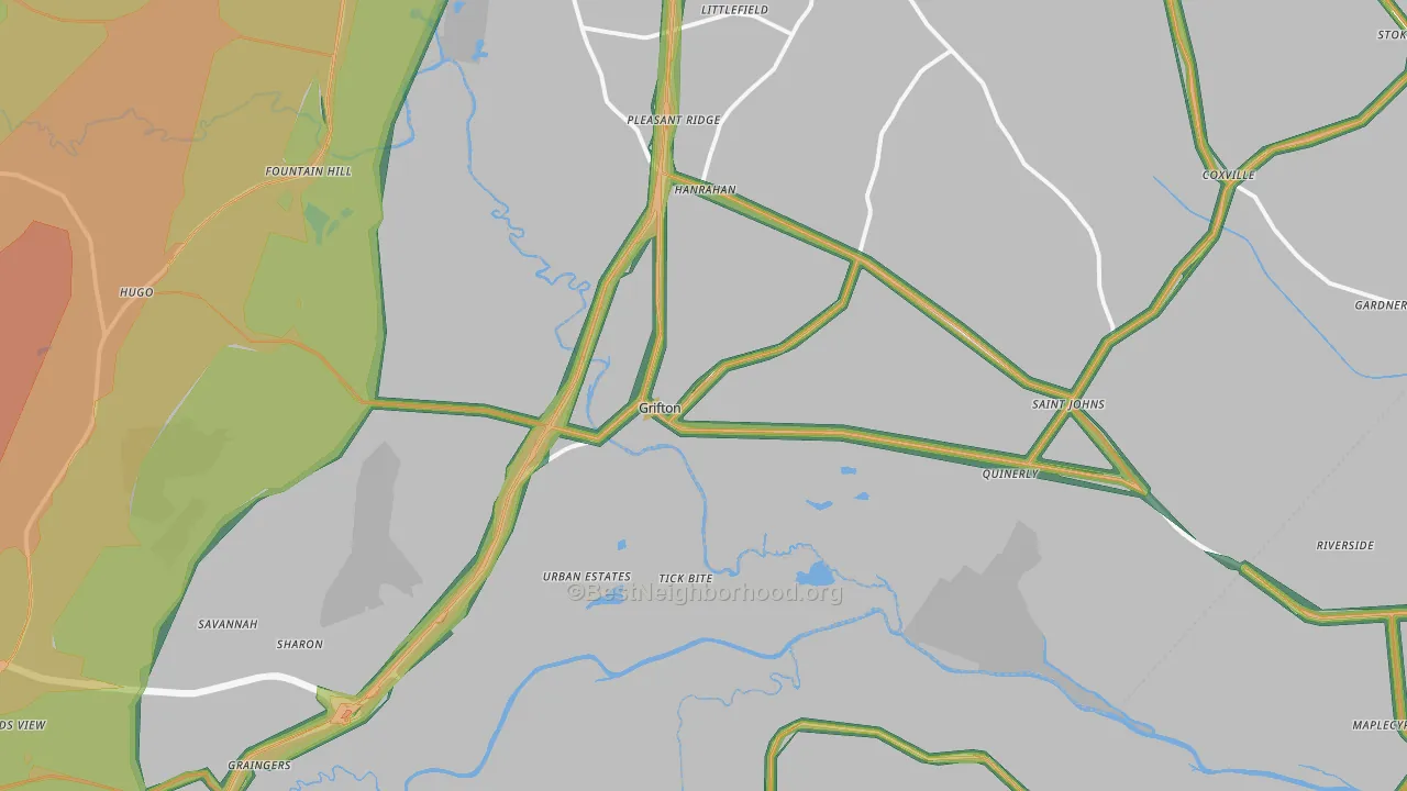 28530, NC Map of Noise Levels in 28530