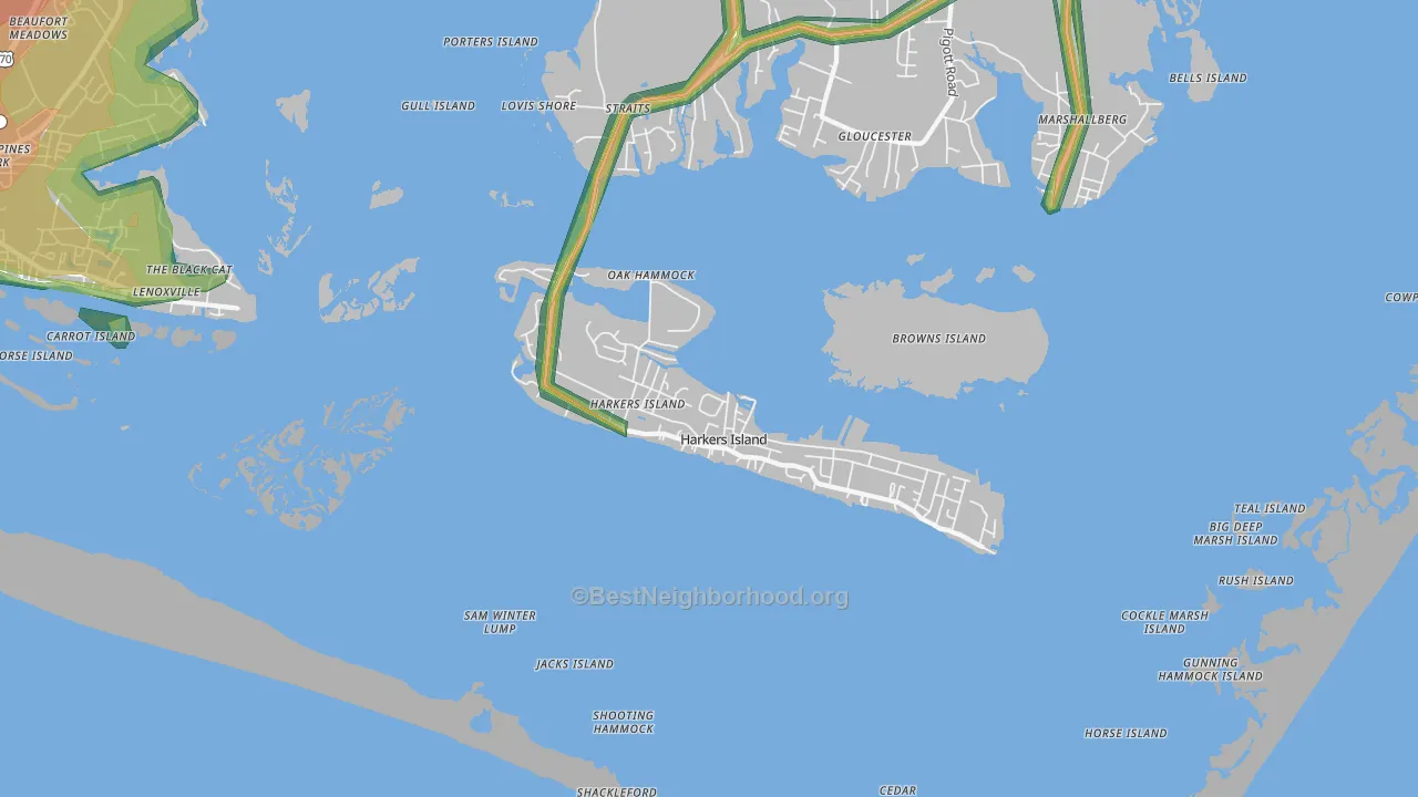 28531, NC Map of Noise Levels in 28531
