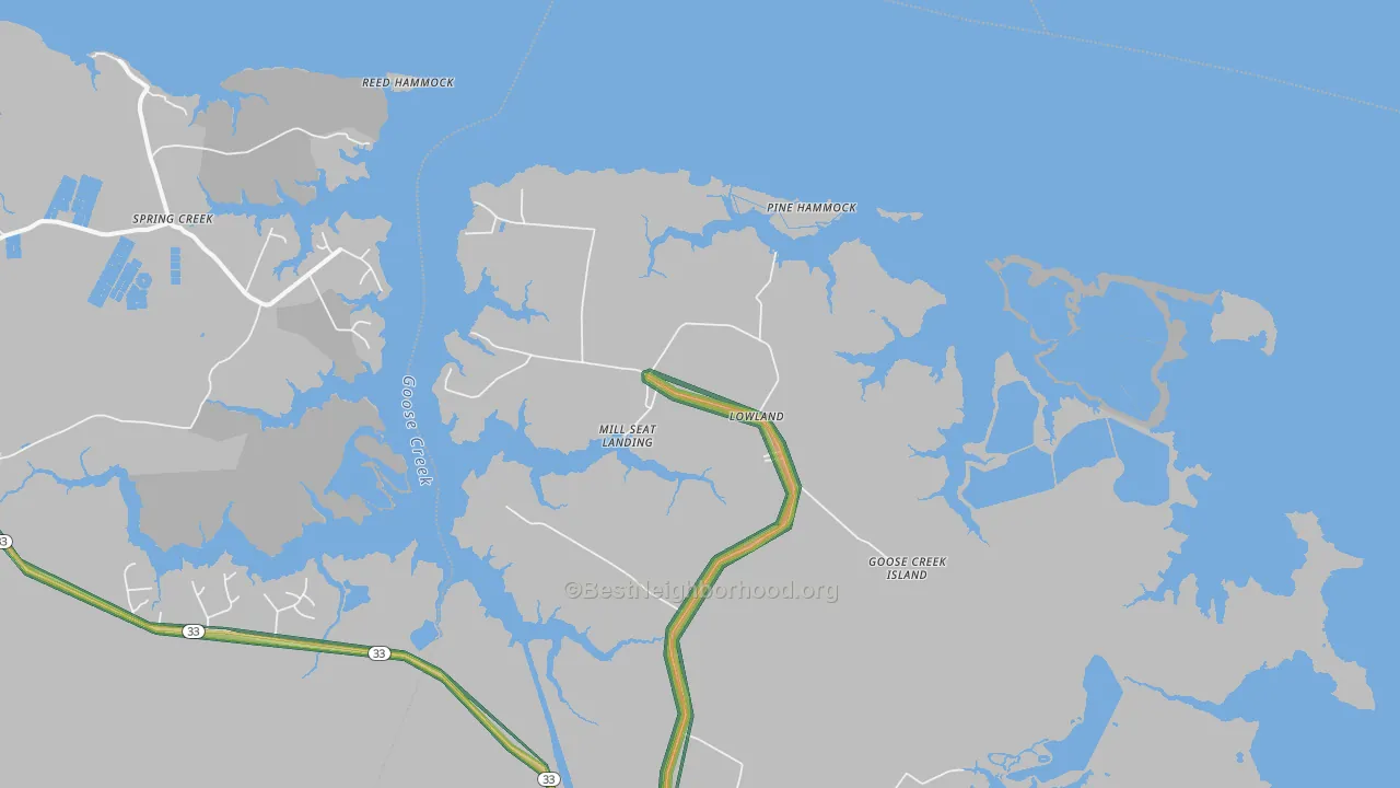 28552, NC Map of Noise Levels in 28552