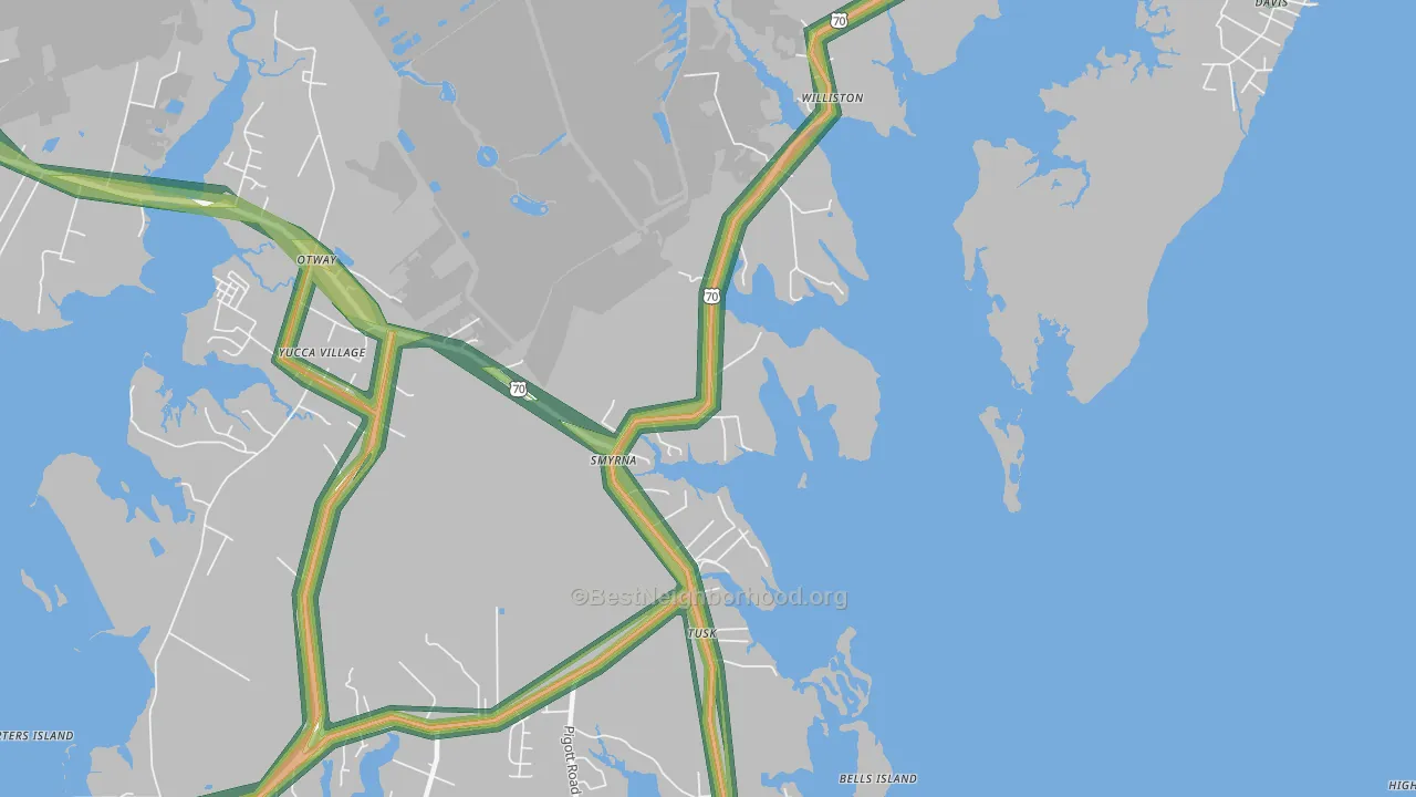 28579, NC Map of Noise Levels in 28579