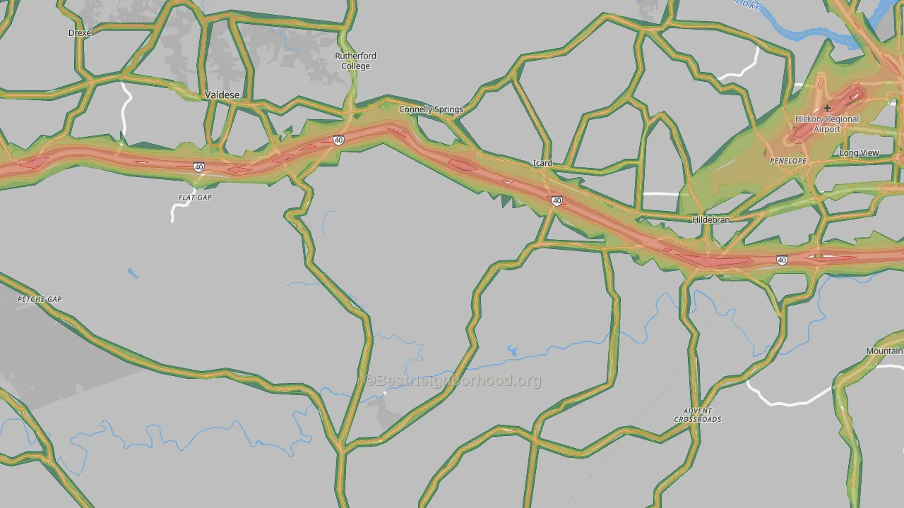 28612, NC Map of Noise Levels in 28612
