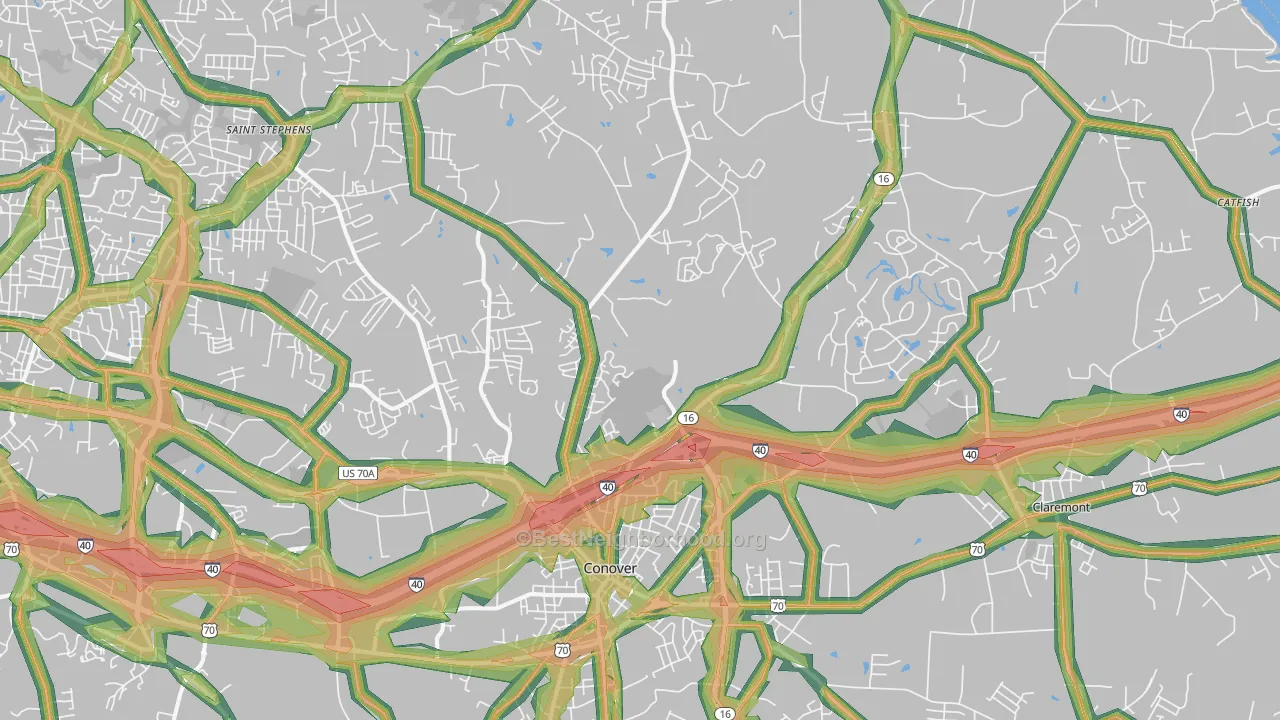 28613, NC Map of Noise Levels in 28613