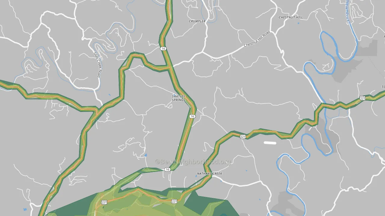28617, NC Map of Noise Levels in 28617