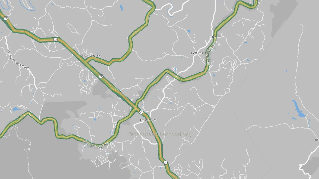28627, NC Map of Noise Levels in 28627