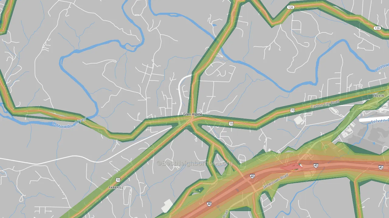 28628, NC Map of Noise Levels in 28628