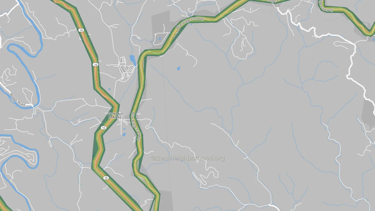 28629, NC Map of Noise Levels in 28629