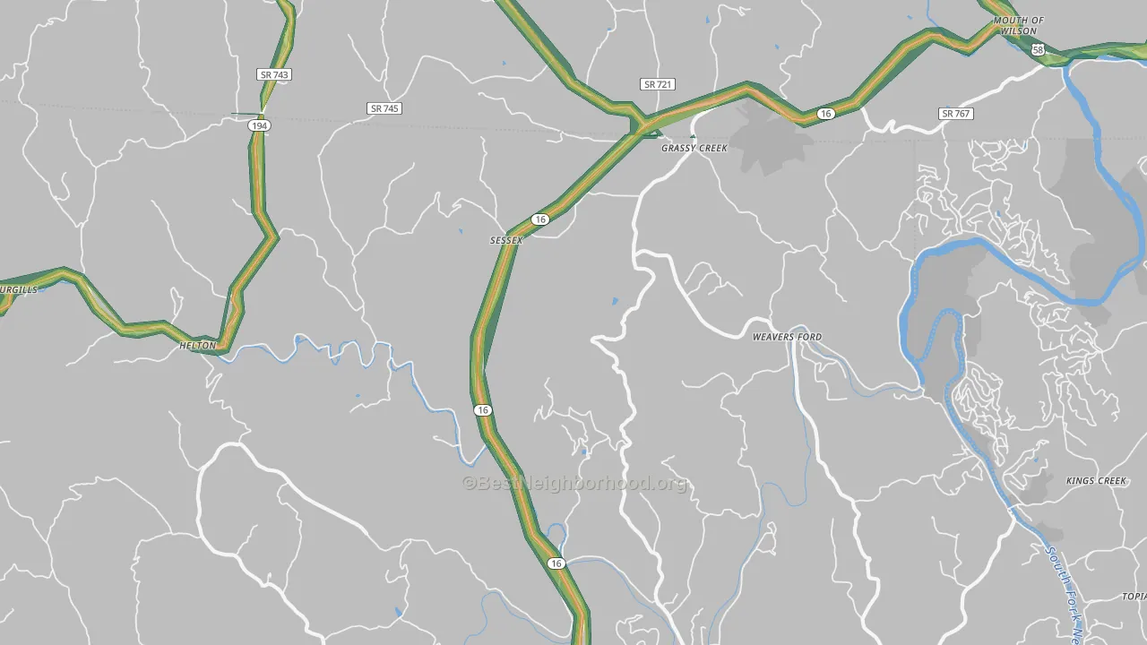 28631, NC Map of Noise Levels in 28631