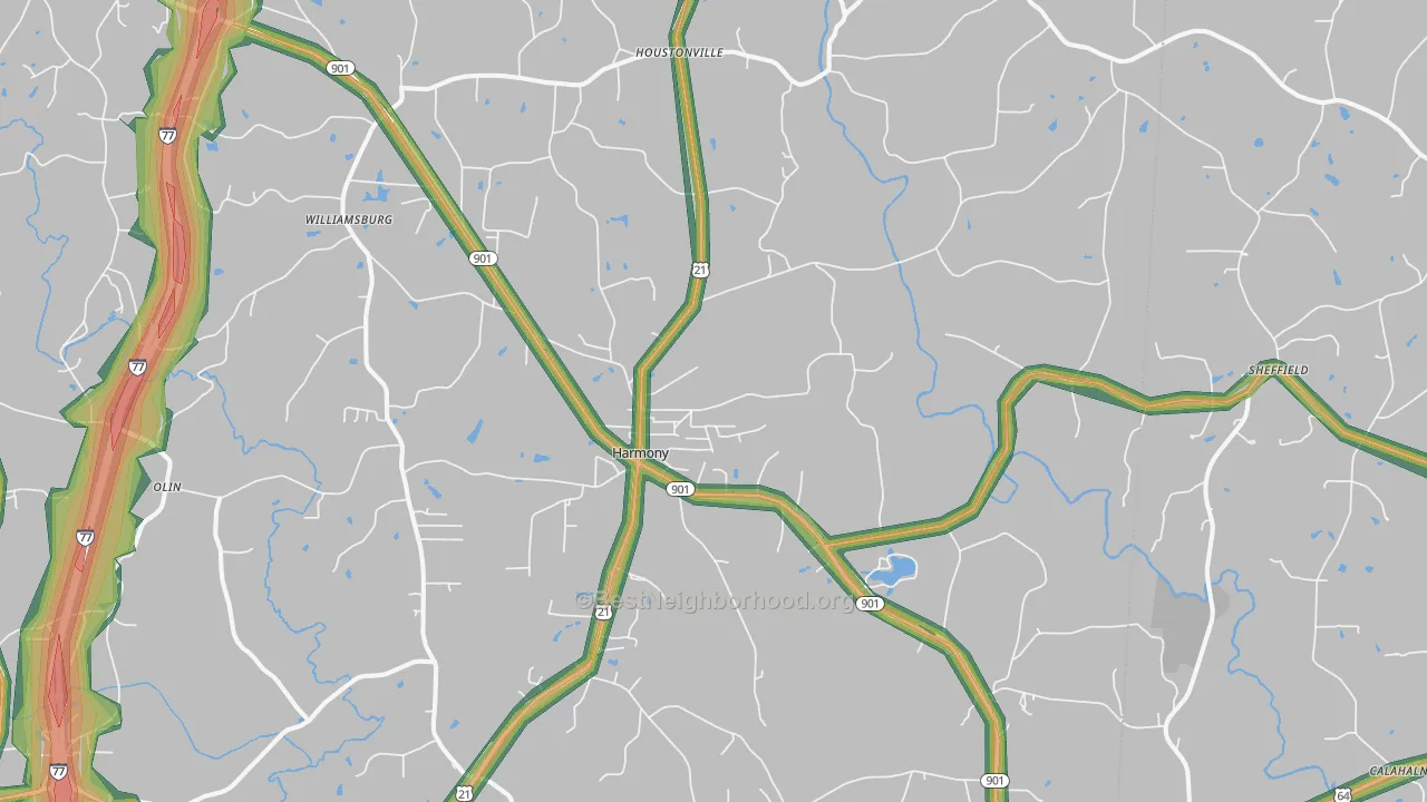 28634, NC Map of Noise Levels in 28634