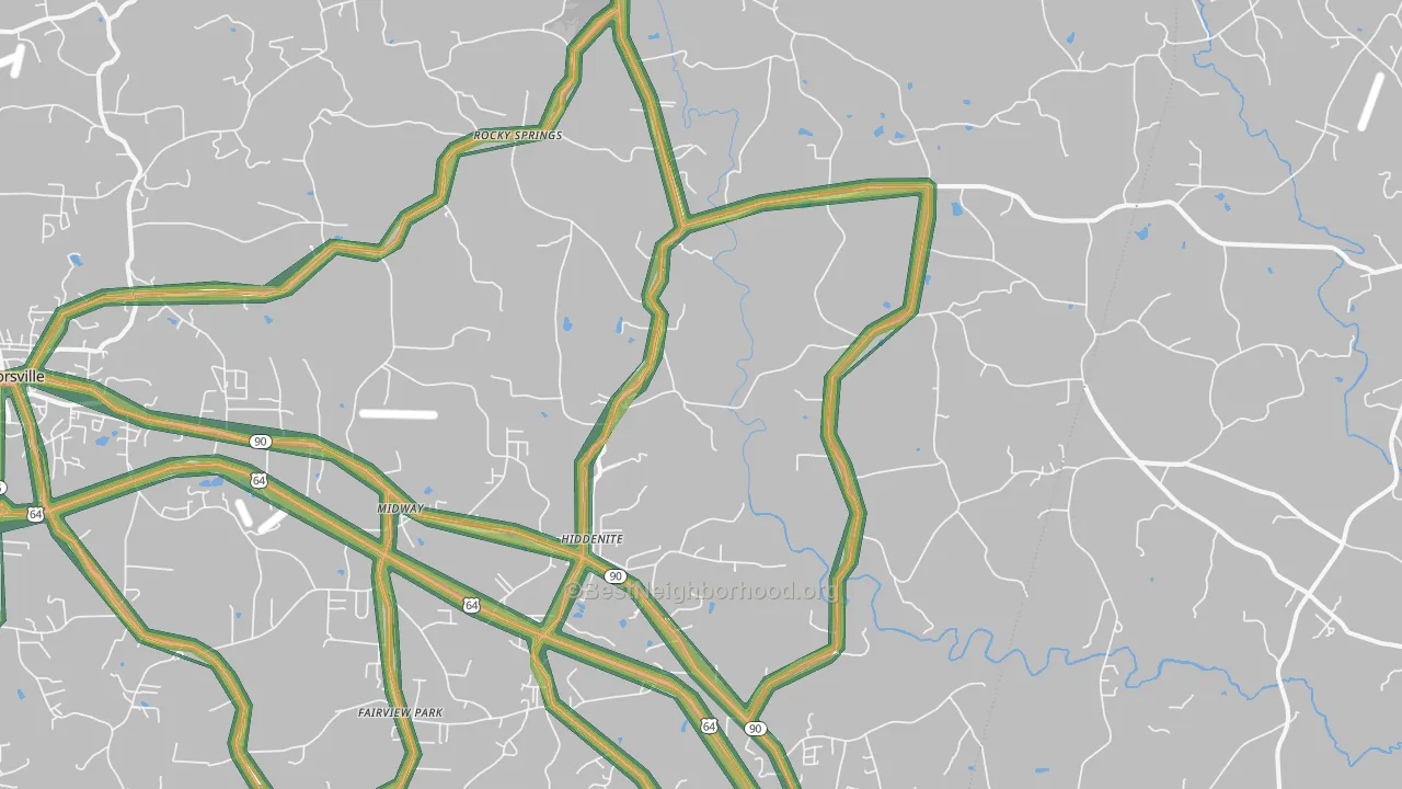 28636, NC Map of Noise Levels in 28636