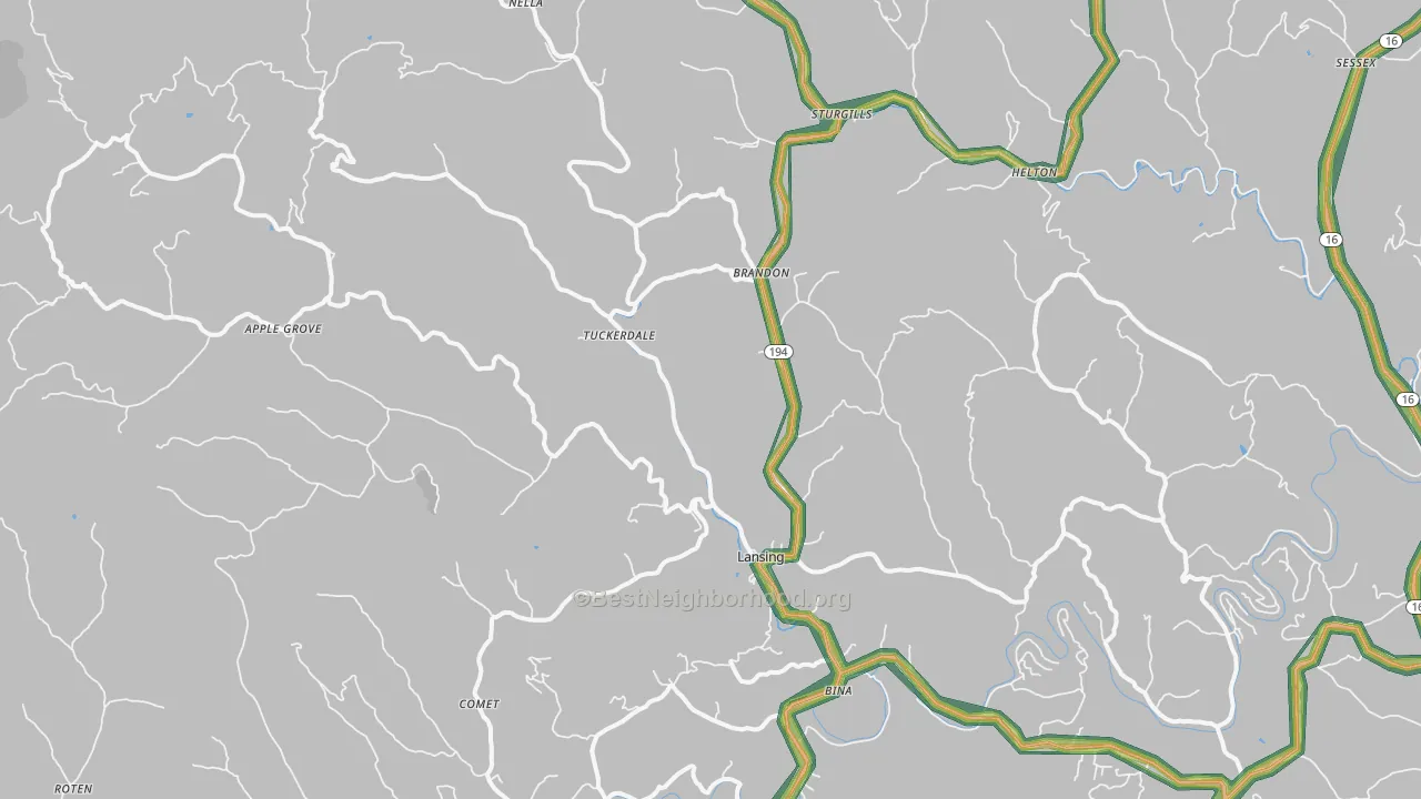 28643, NC Map of Noise Levels in 28643