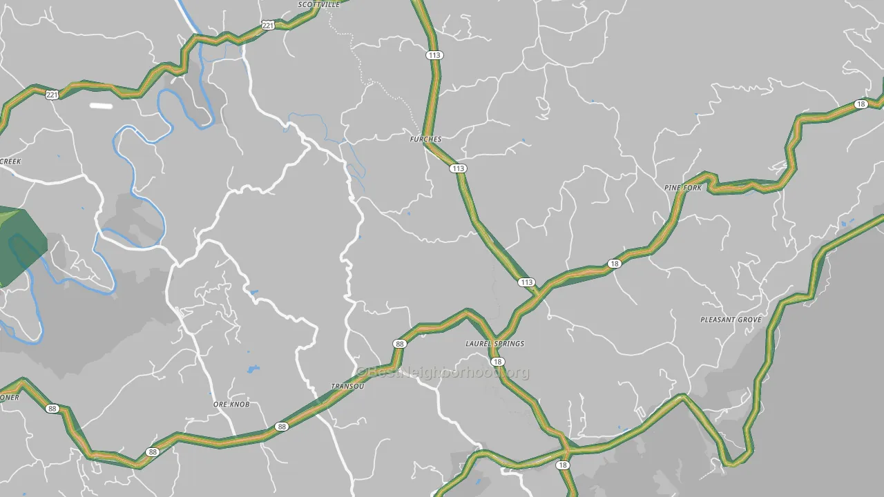 28644, NC Map of Noise Levels in 28644