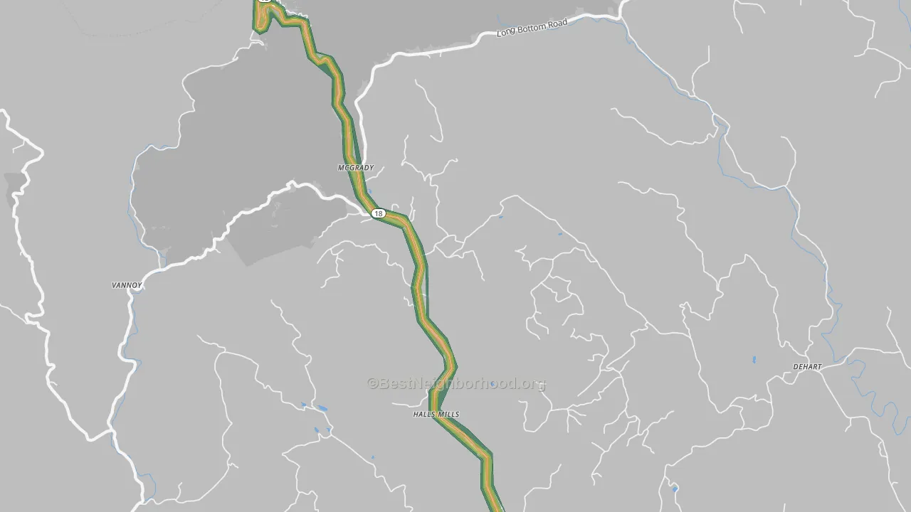 28649, NC Map of Noise Levels in 28649