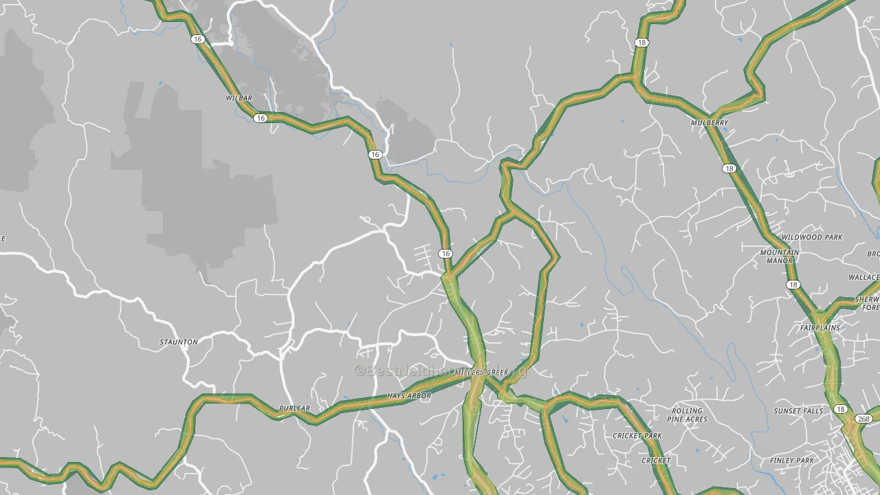 28651, NC Map of Noise Levels in 28651