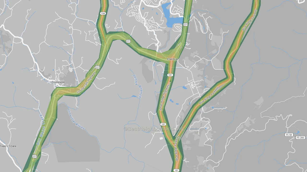 28662, NC Map of Noise Levels in 28662