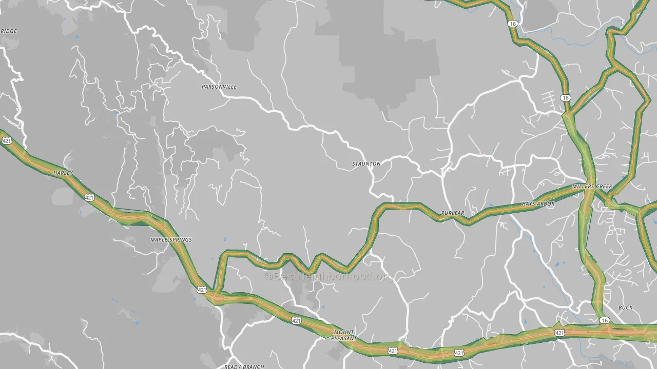 28665, NC Map of Noise Levels in 28665