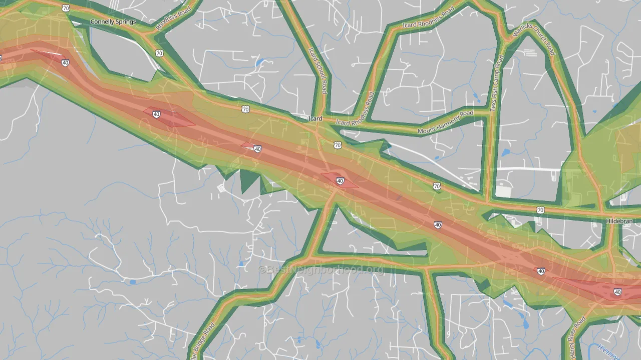 28666, NC Map of Noise Levels in 28666