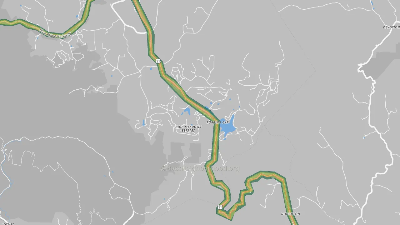 28668, NC Map of Noise Levels in 28668
