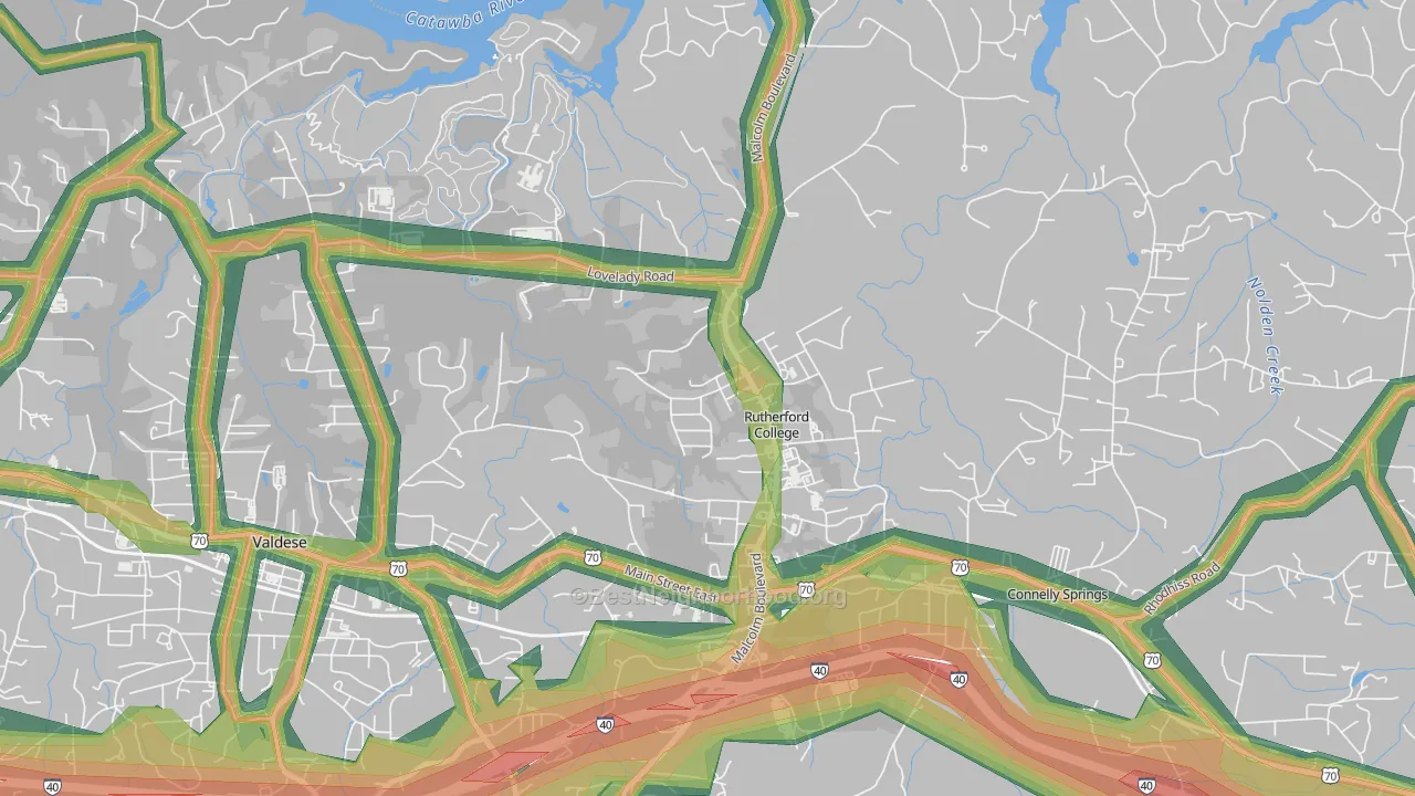 28671, NC Map of Noise Levels in 28671