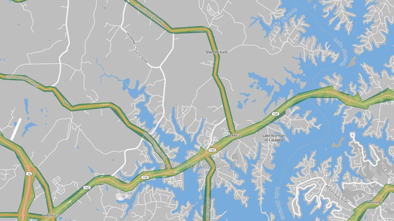 28673, NC Map of Noise Levels in 28673
