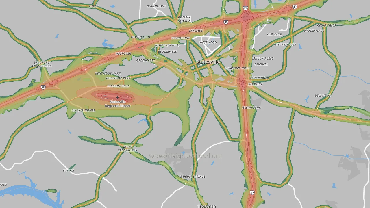 28677, NC Map of Noise Levels in 28677