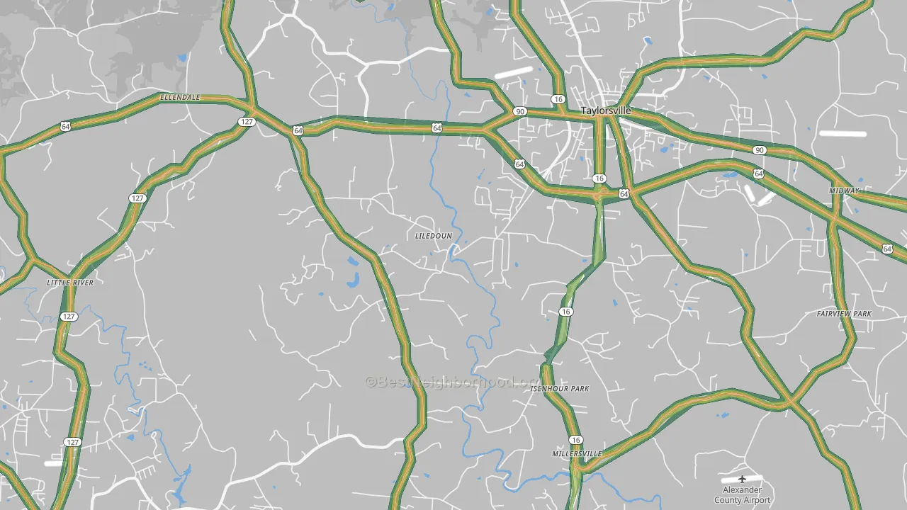 28681, NC Map of Noise Levels in 28681