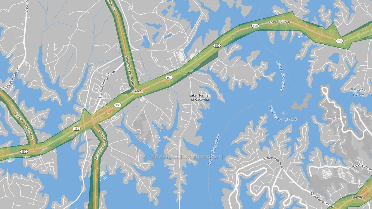 28682, NC Map of Noise Levels in 28682