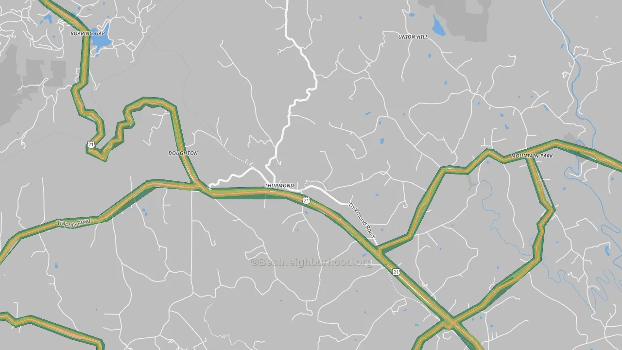 28683, NC Map of Noise Levels in 28683