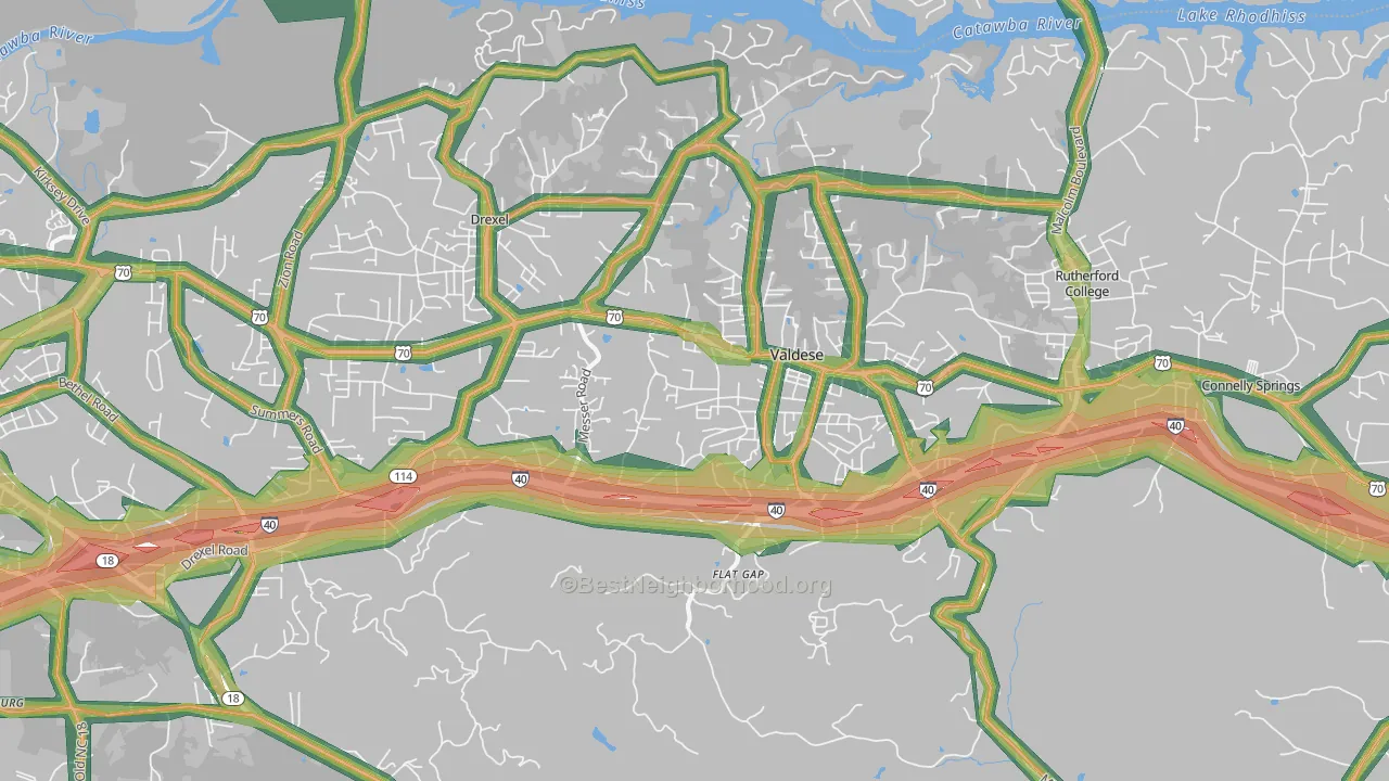 28690, NC Map of Noise Levels in 28690
