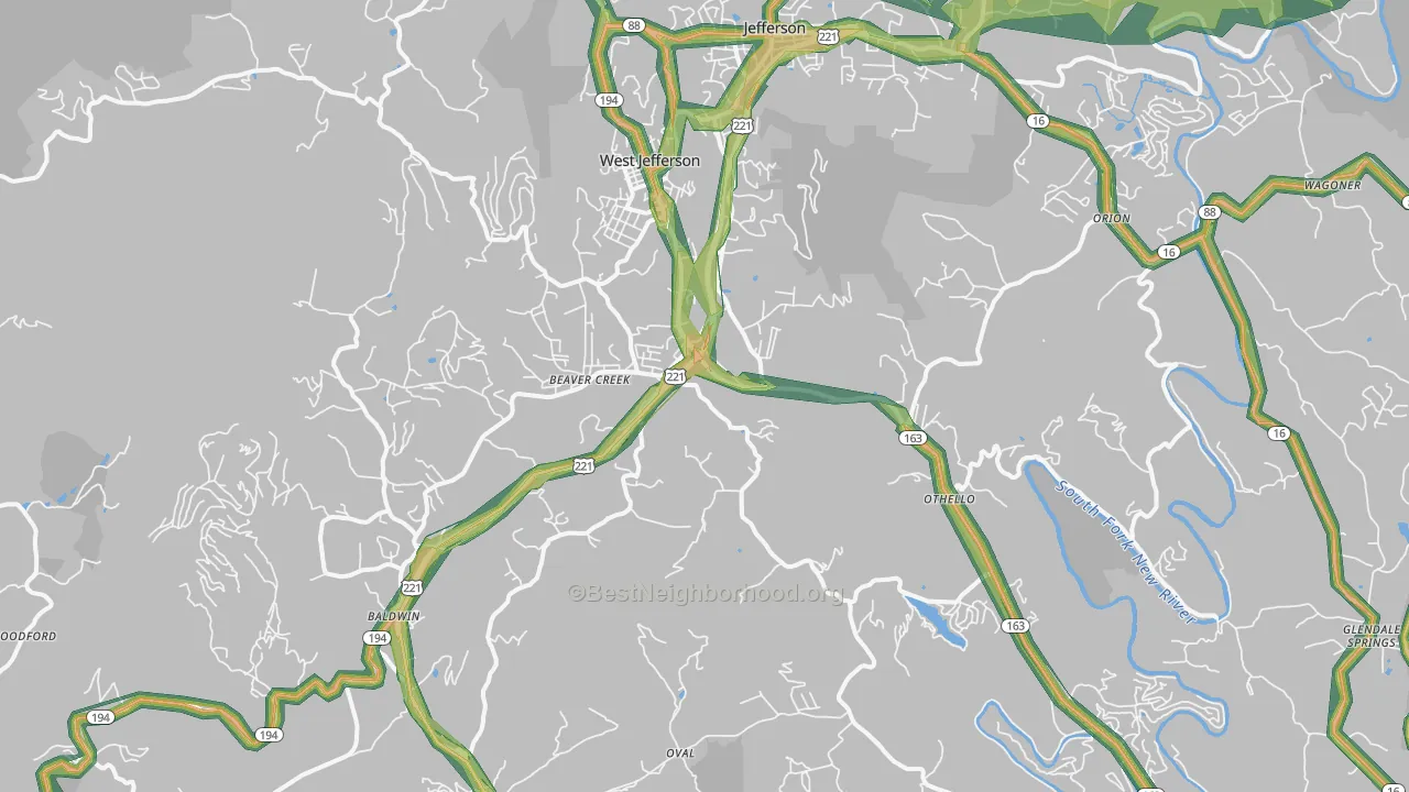 28694, NC Map of Noise Levels in 28694