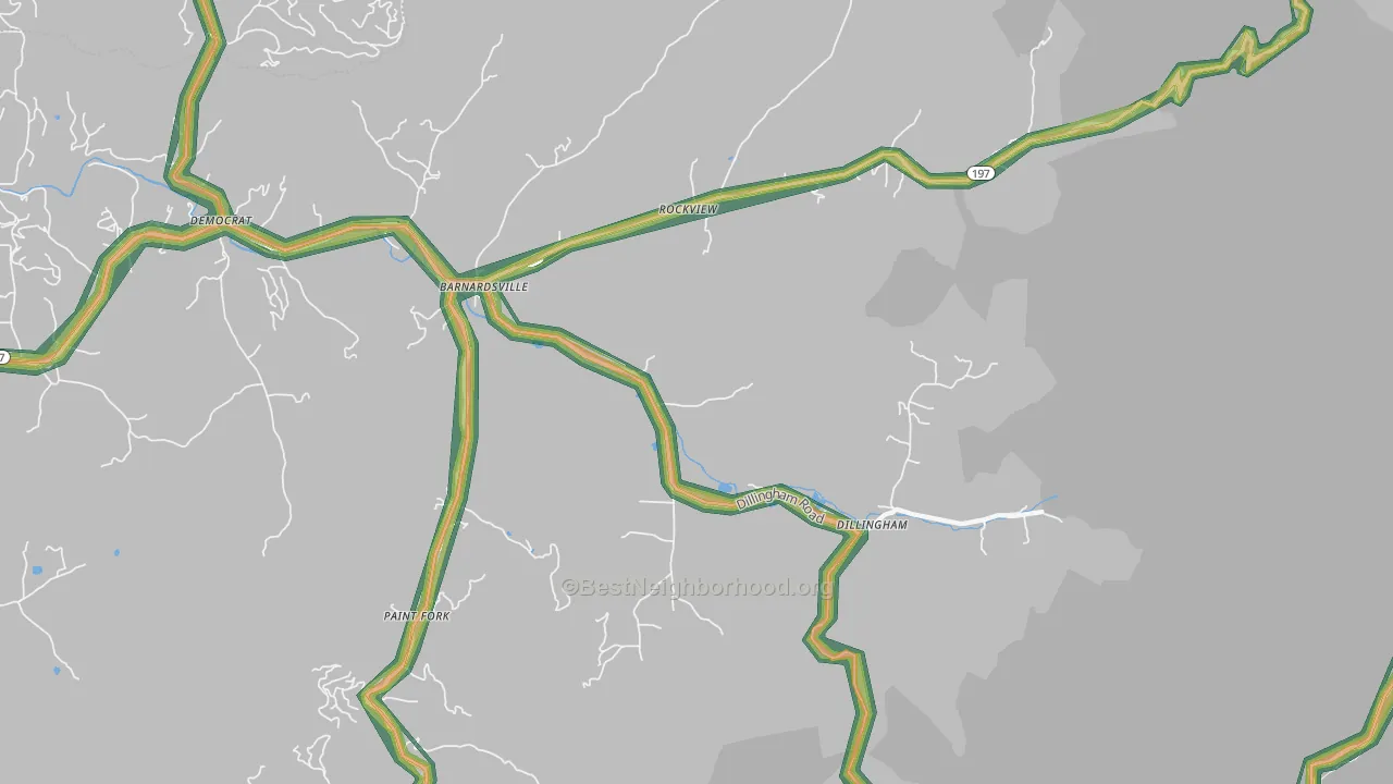 28709, NC Map of Noise Levels in 28709