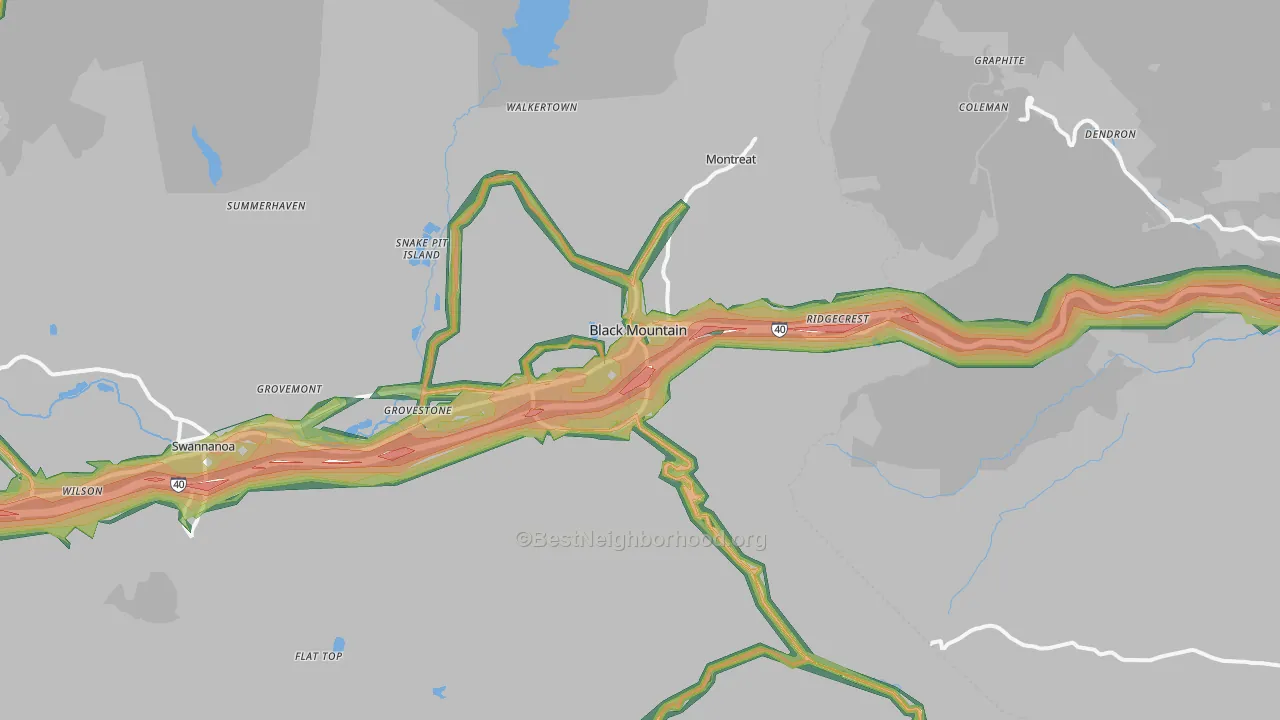 28711, NC Map of Noise Levels in 28711