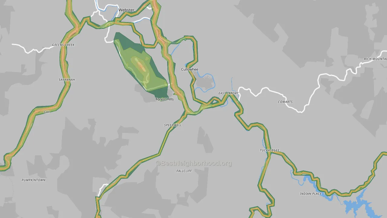 28723, NC Map of Noise Levels in 28723