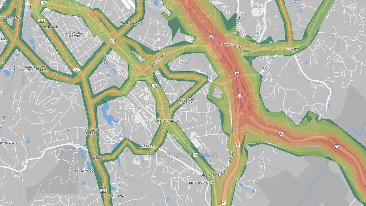 28726, NC Map of Noise Levels in 28726