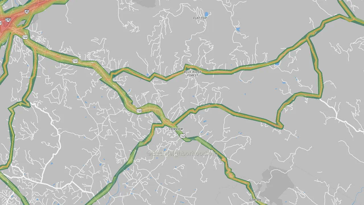 28730, NC Map of Noise Levels in 28730