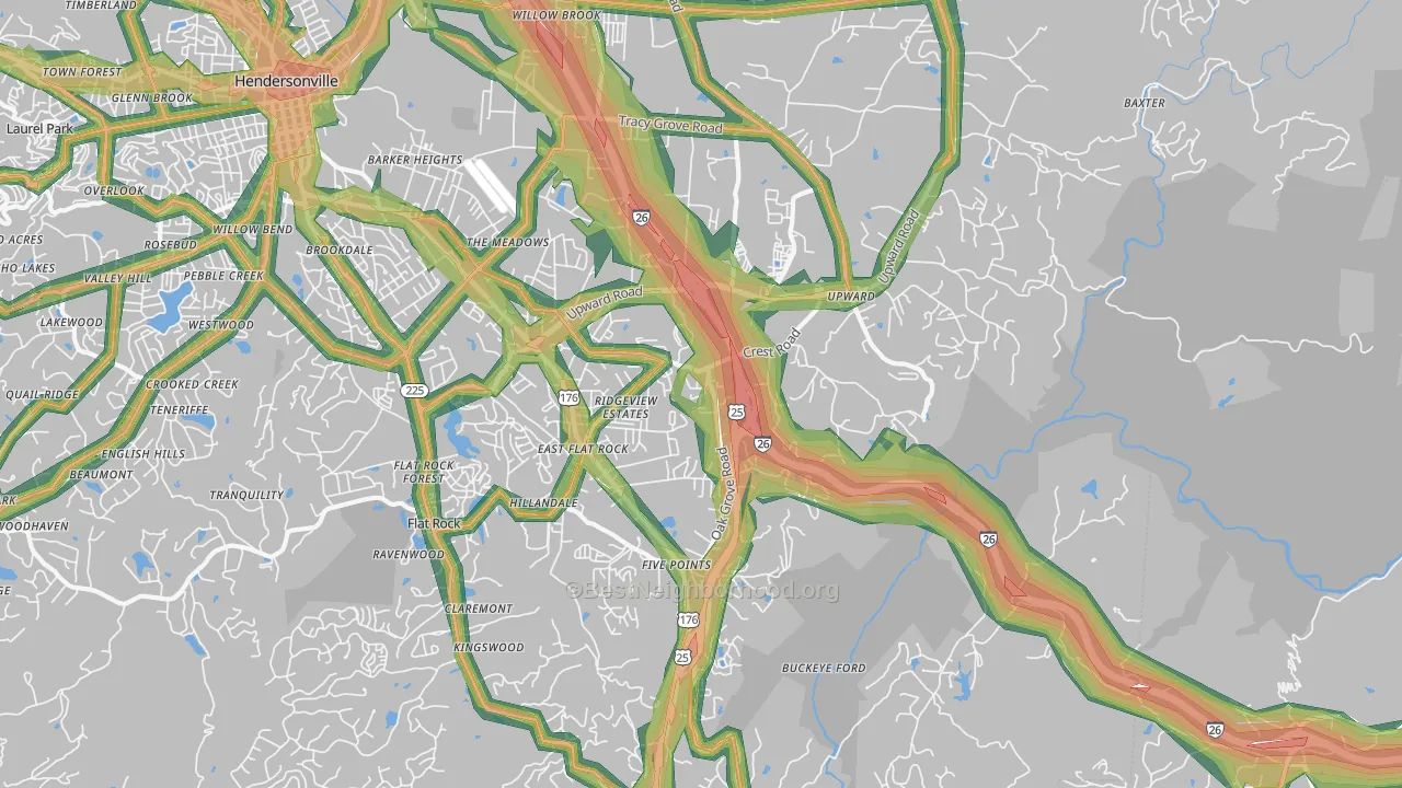 28731, NC Map of Noise Levels in 28731