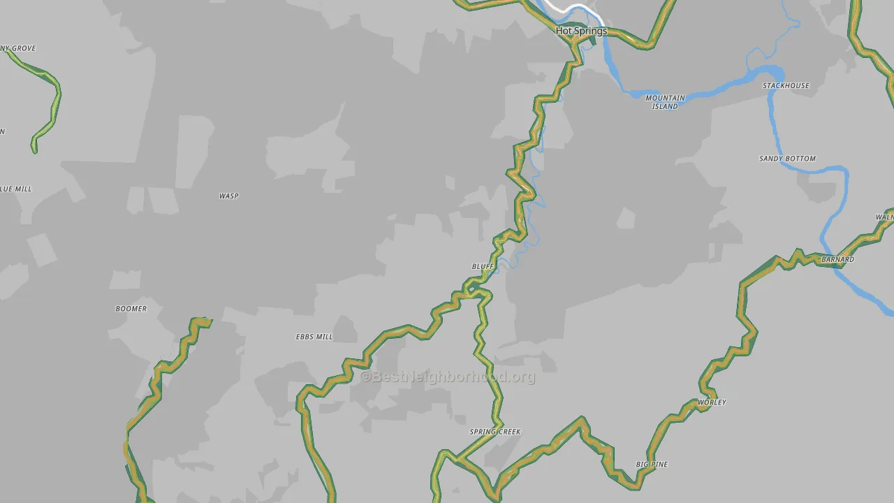 28743, NC Map of Noise Levels in 28743