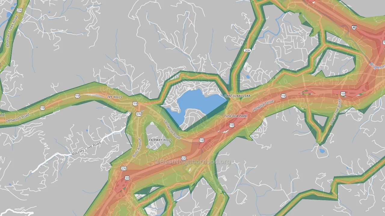 28745, NC Map of Noise Levels in 28745
