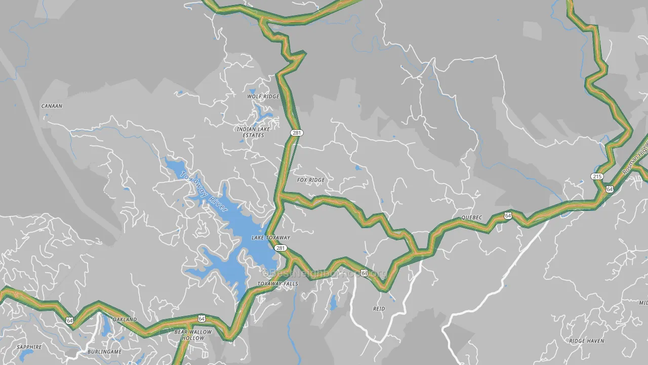 28747, NC Map of Noise Levels in 28747