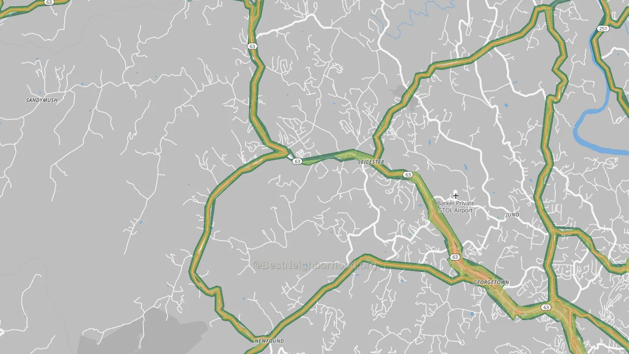 28748, NC Map of Noise Levels in 28748