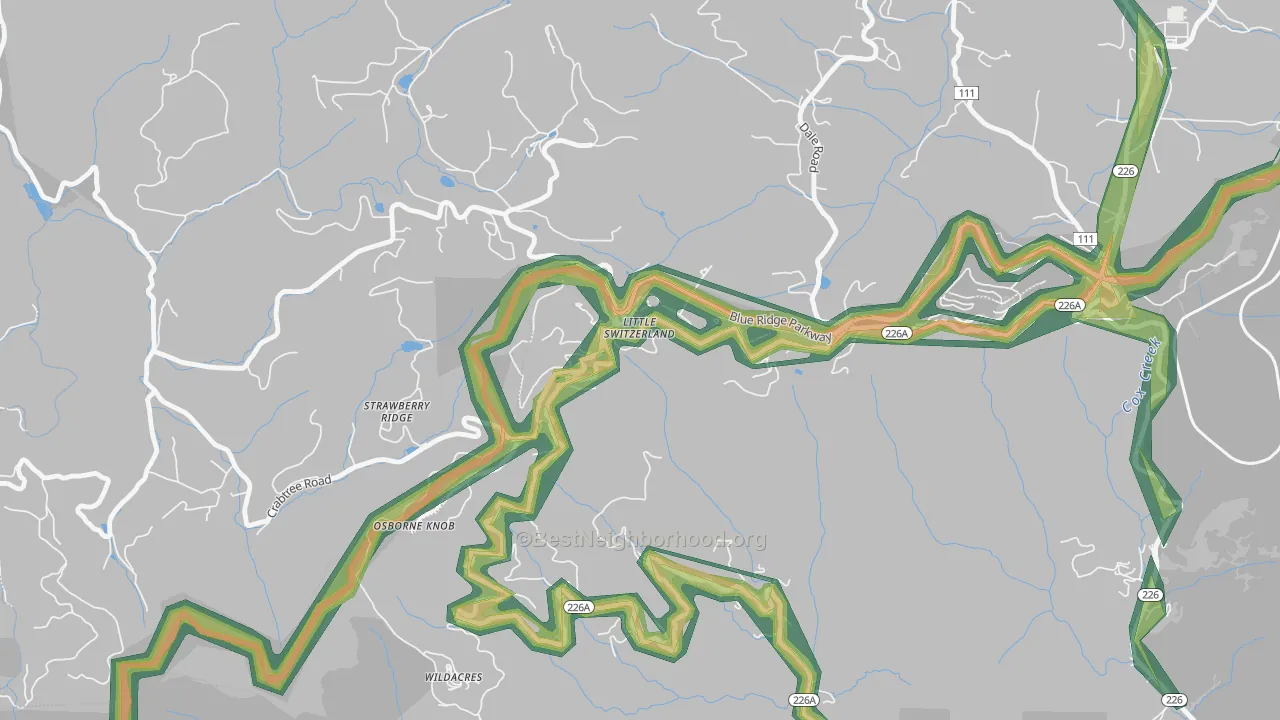 28749, NC Map of Noise Levels in 28749