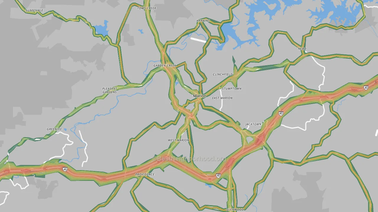 28752, NC Map of Noise Levels in 28752