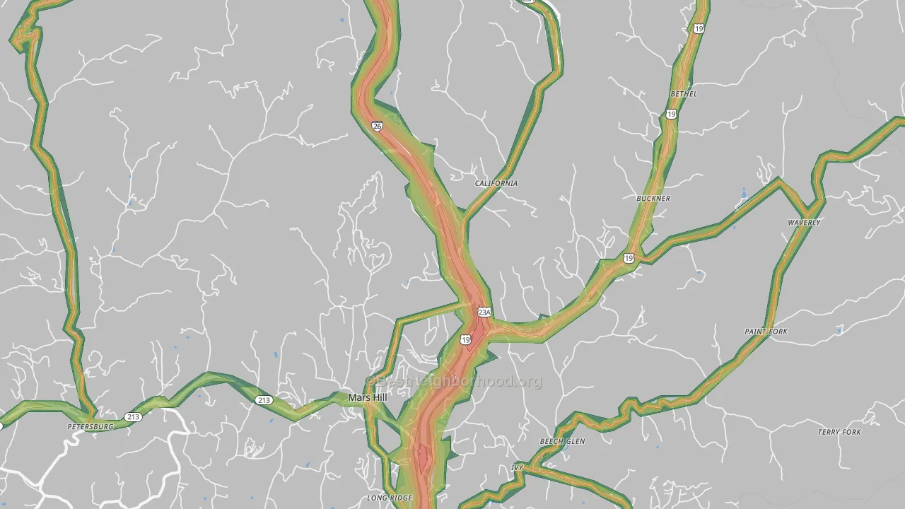 28754, NC Map of Noise Levels in 28754