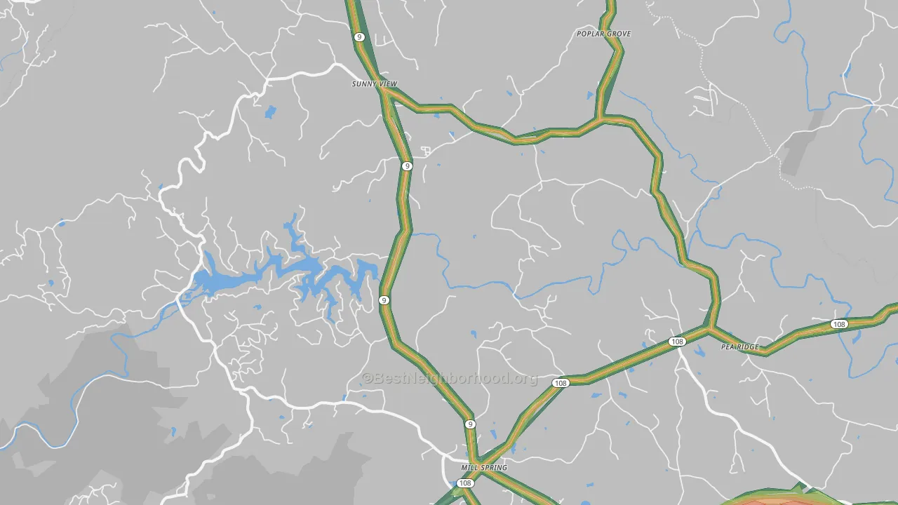 28756, NC Map of Noise Levels in 28756