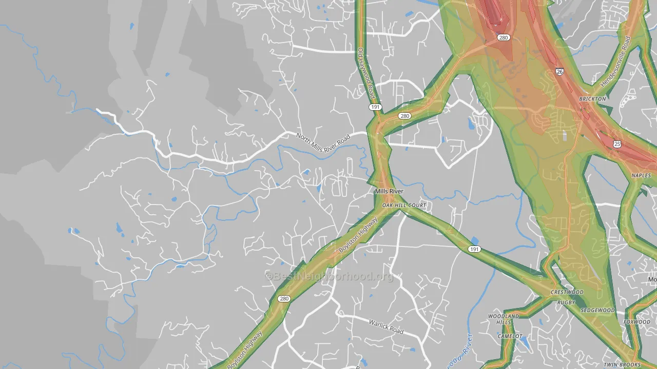 28759, NC Map of Noise Levels in 28759