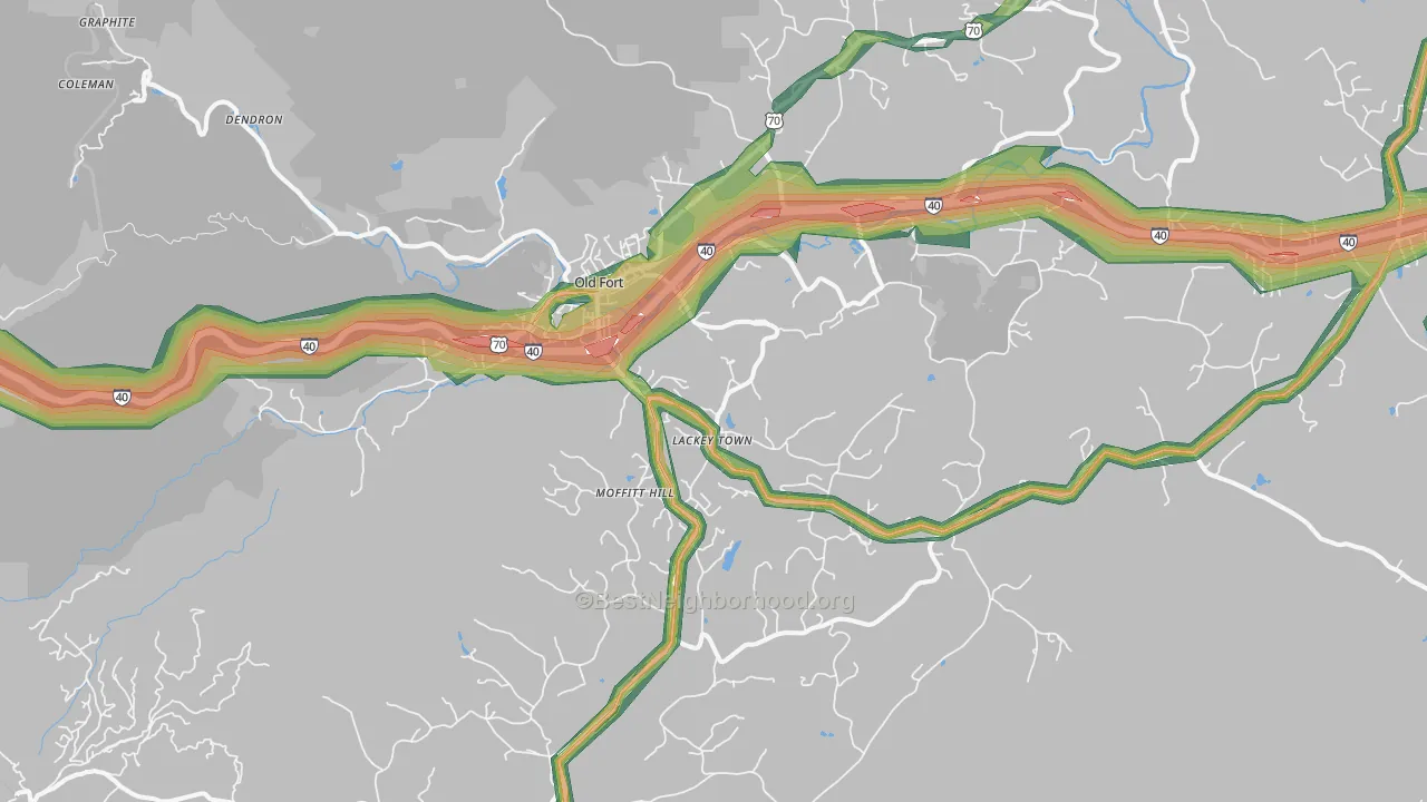28762, NC Map of Noise Levels in 28762