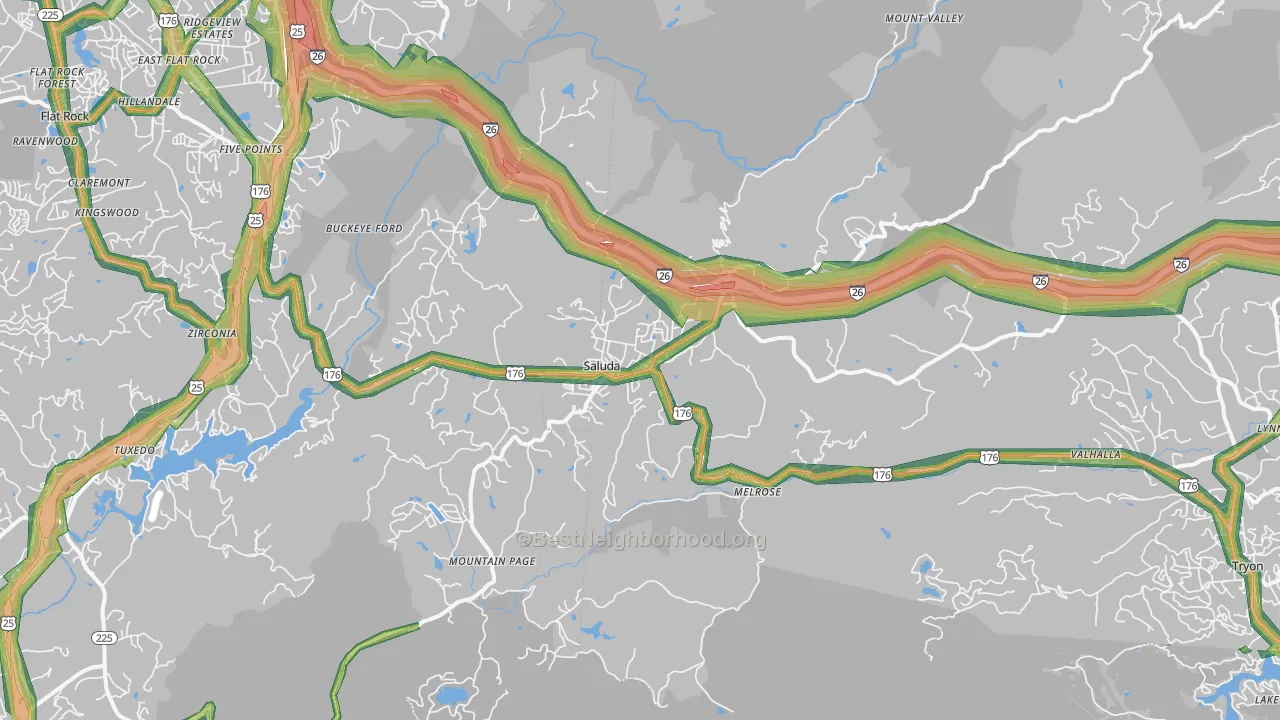 28773, NC Map of Noise Levels in 28773