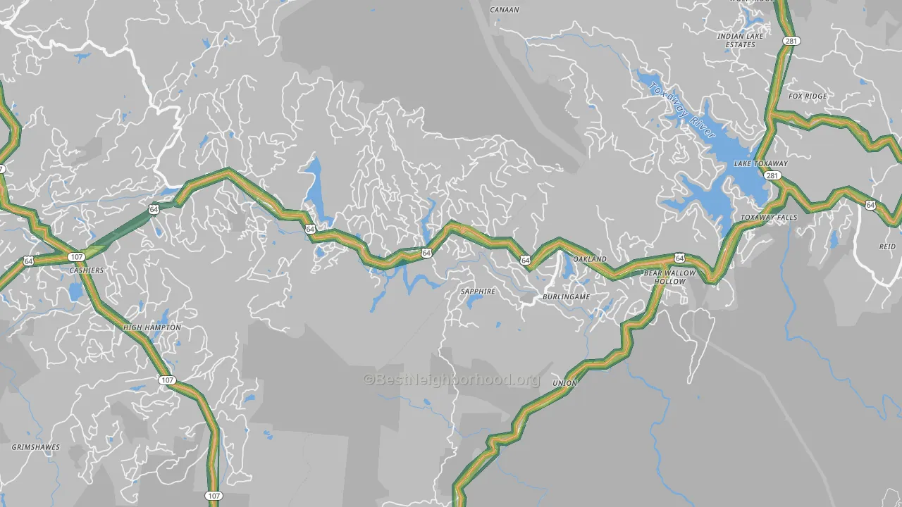 28774, NC Map of Noise Levels in 28774